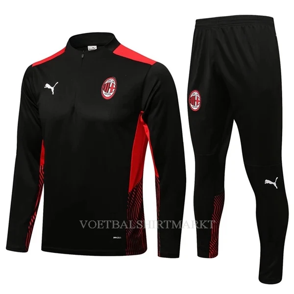 AC Milan Trainings Sweatshirt Pak 2022-23 Kwartrits Zwarte