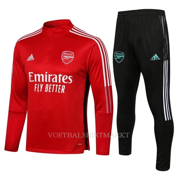 Arsenal Trainings Sweatshirt Pak Kind 2022-23 Kwartrits Rode