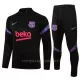 FC Barcelona Trainings Sweatshirt Pak Kind 2022-23 Kwartrits Zwarte