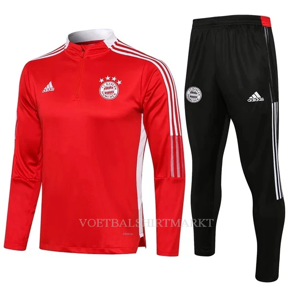 FC Bayern München Trainings Sweatshirt Pak Kind 2022-23 Kwartrits Rode