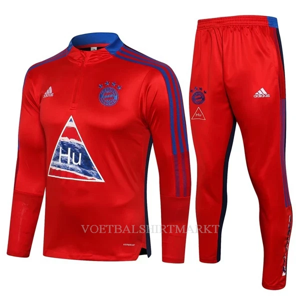 FC Bayern München Trainings Sweatshirt Pak Kind 2022-23 Kwartrits Rood-Blauwe