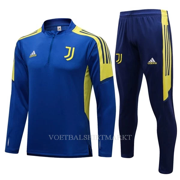 Juventus Trainings Sweatshirt Pak 2022-23 Kwartrits Blauw-Gele