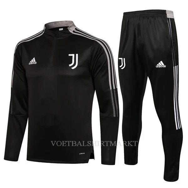 Juventus Trainings Sweatshirt Pak Kind 2022-23 Kwartrits Donkergrijze