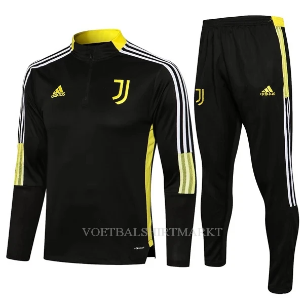 Juventus Trainings Sweatshirt Pak Kind 2022-23 Kwartrits Zwarte