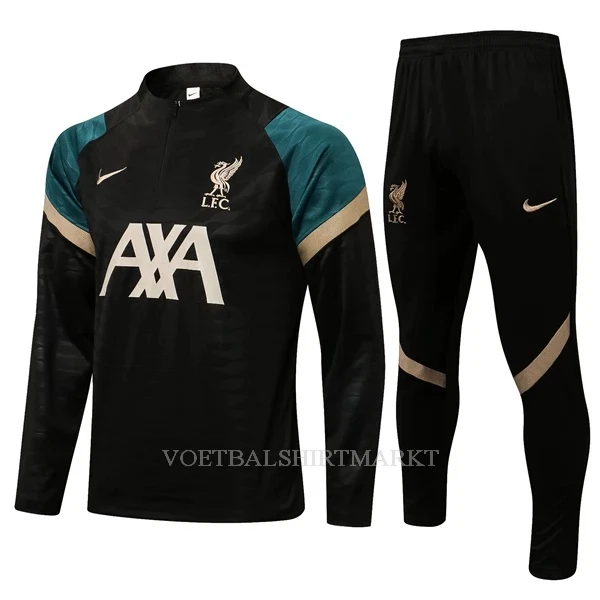 Liverpool Trainings Sweatshirt Pak Kind 2022-23 Kwartrits Zwarte