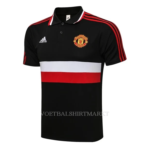 Manchester United Trainingpolo 2022-23 Zwart-Rood-Wit