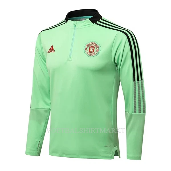 Manchester United Trainings Sweatshirt Pak 2022-23 Kwartrits Groene