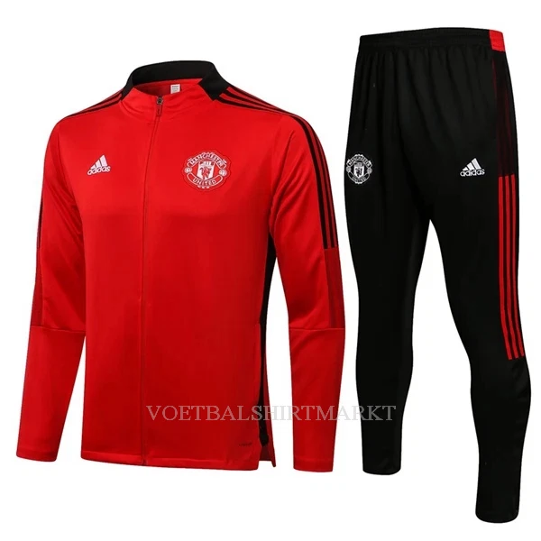 Manchester United Trainingsjack Pak 2022-23 Rood-Zwart