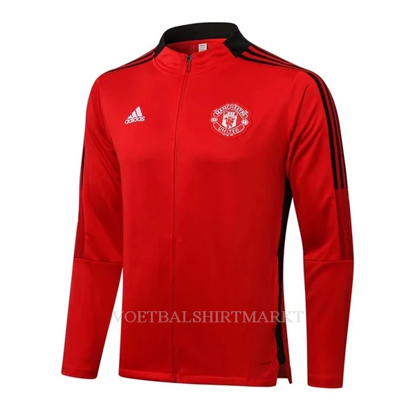 Manchester United Trainingsjack Pak 2022-23 Rood-Zwart