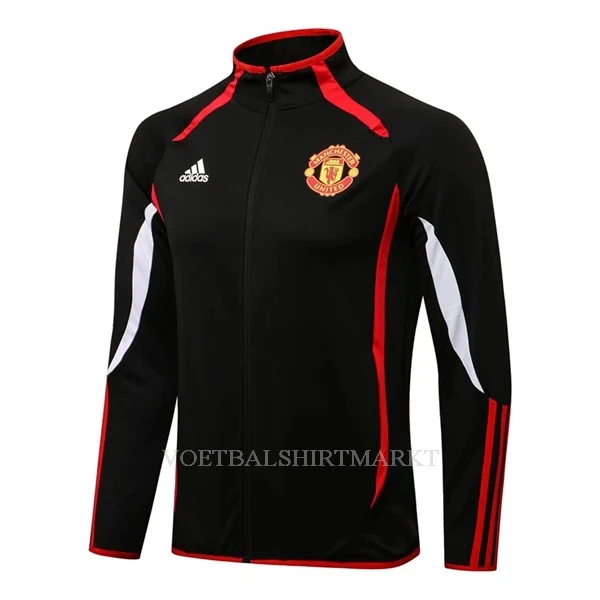 Manchester United Trainingsjack Pak 2022-23 Zwart-Wit