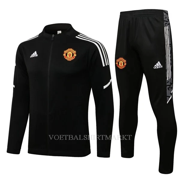 Manchester United Trainingsjack Pak Kind 2022-23 Zwart-Wit