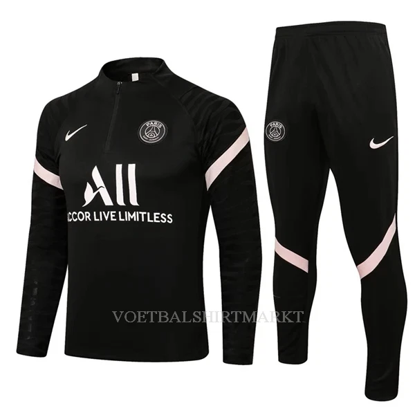 Paris Saint-Germain Trainings Sweatshirt Pak 2022-23 Kwartrits Zwart-Lichtroze