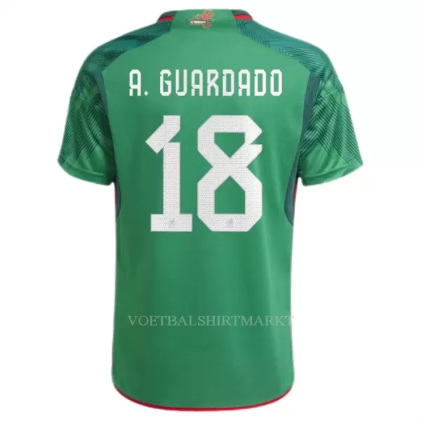 Mexico A.GUARDADO 18 Shirt Heren Thuis WK 2022