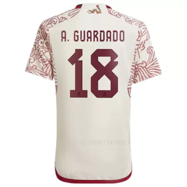 Mexico A.GUARDADO 18 Shirt Heren Uit WK 2022