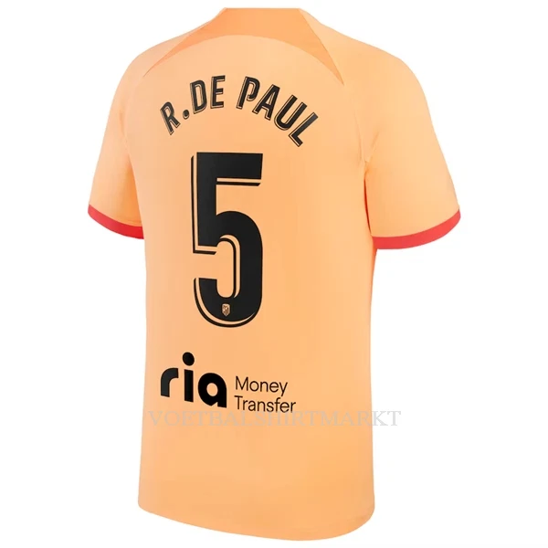 Atlético Madrid R. De Paul 5 Shirt Heren Derde 2022-23