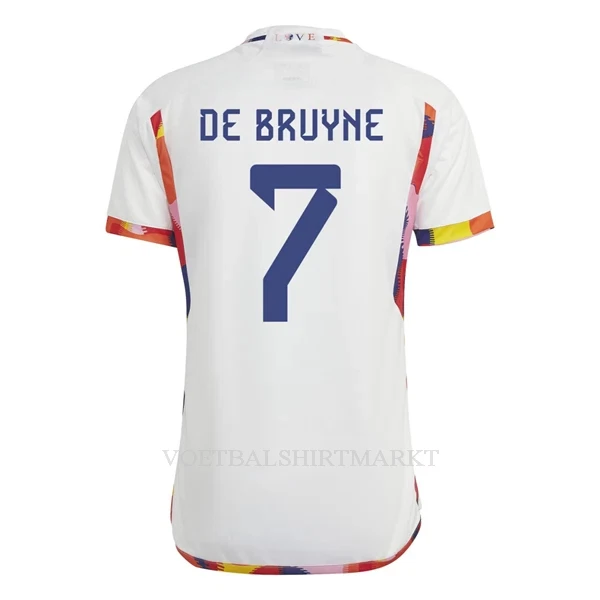 België De Bruyne 7 Shirt Heren Uit WK 2022