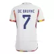 België De Bruyne 7 Shirt Heren Uit WK 2022