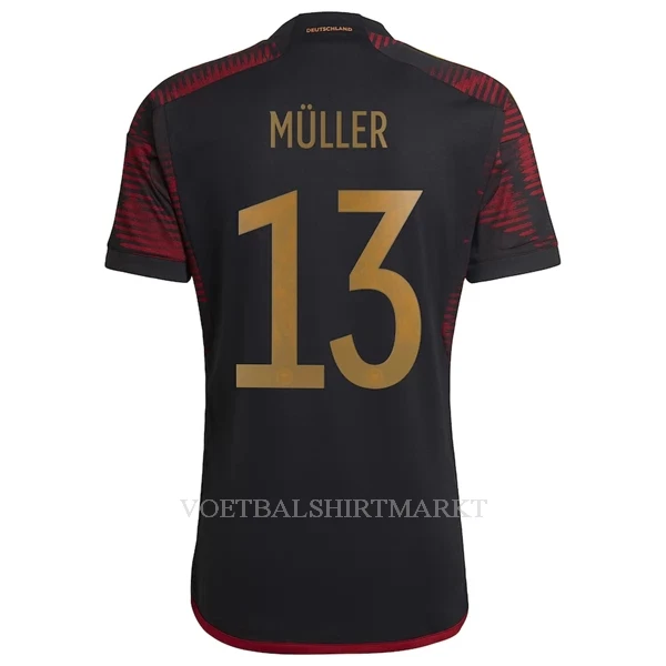 Duitsland Müller 13 Shirt Heren Uit WK 2022