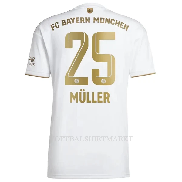 FC Bayern München Müller 25 Shirt Heren Uit 2022-23