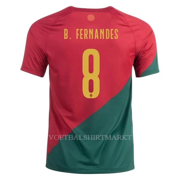 Portugal Bruno Fernandes 8 Shirt Heren Thuis WK 2022