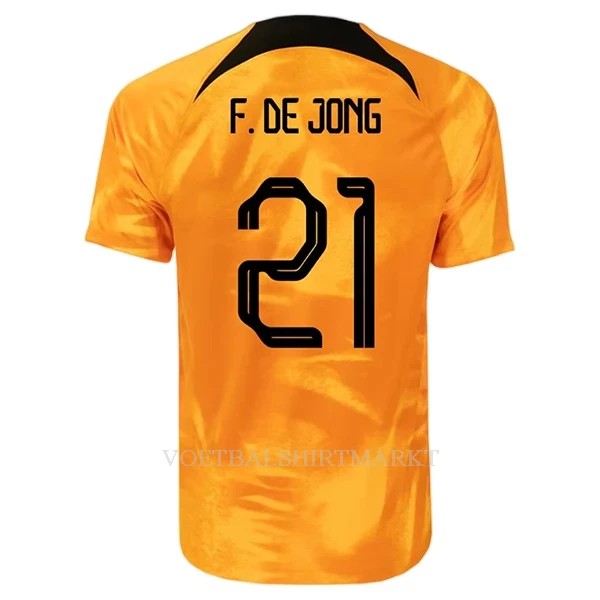 Nederland Frenkie de Jong 21 Shirt Heren Thuis WK 2022