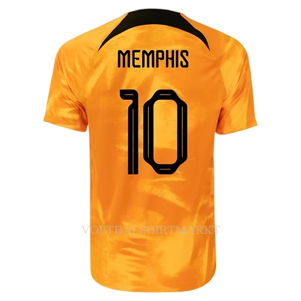 Nederland Memphis 10 Shirt Heren Thuis WK 2022