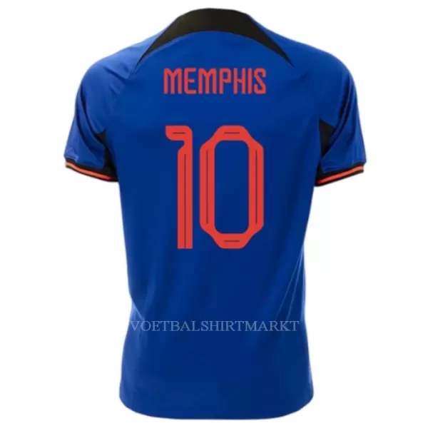 Nederland Memphis 10 Shirt Heren Uit WK 2022