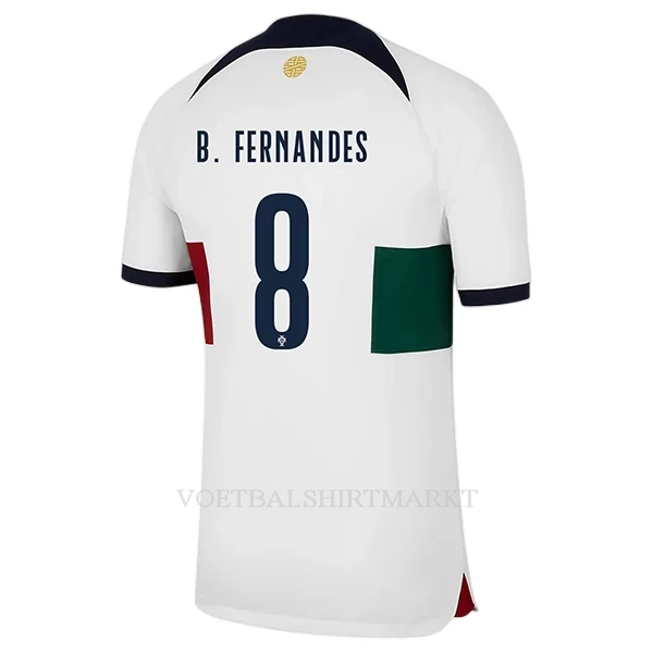 Portugal Bruno Fernandes 8 Shirt Heren Uit WK 2022