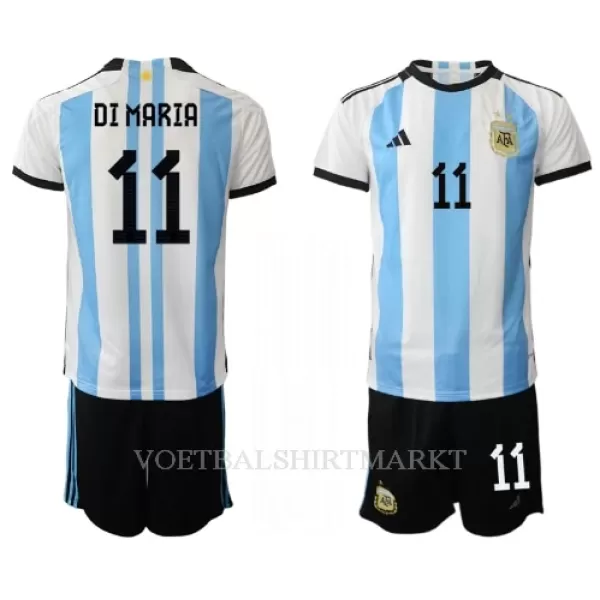 Argentinië Angel Di Maria 11 Tenue Kind Thuis WK 2022