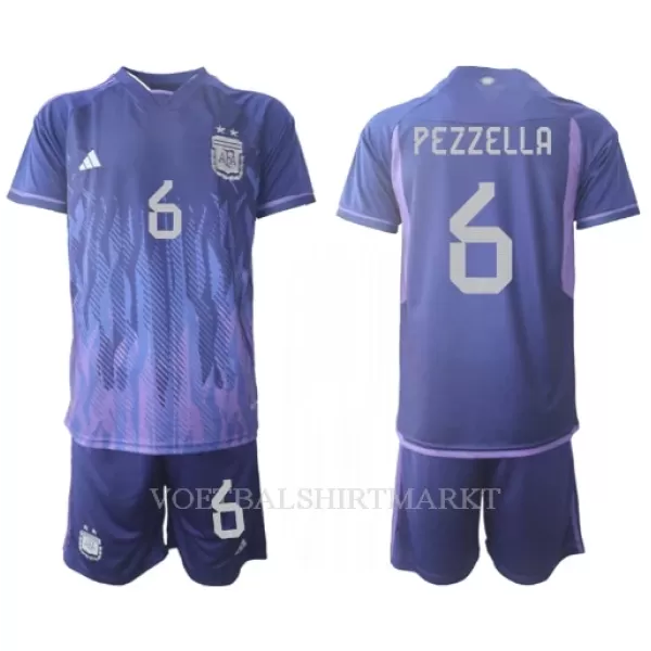 Argentinië German Pezzella 6 Tenue Kind Uit WK 2022