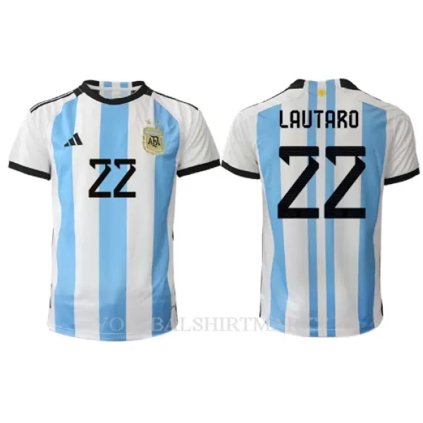 Argentinië Lautaro Martinez 22 Shirt Heren Thuis WK 2022