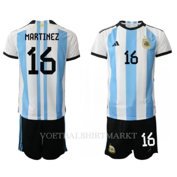 Argentinië Lisandro Martinez 16 Tenue Kind Thuis WK 2022