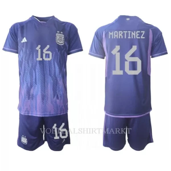 Argentinië Lisandro Martinez 16 Tenue Kind Uit WK 2022