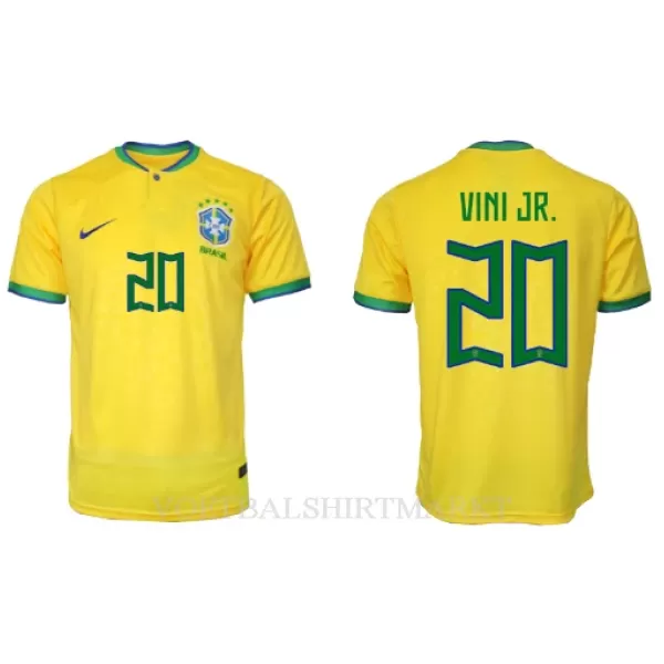 Brazilië Vini JR 20 Shirt Heren Thuis WK 2022