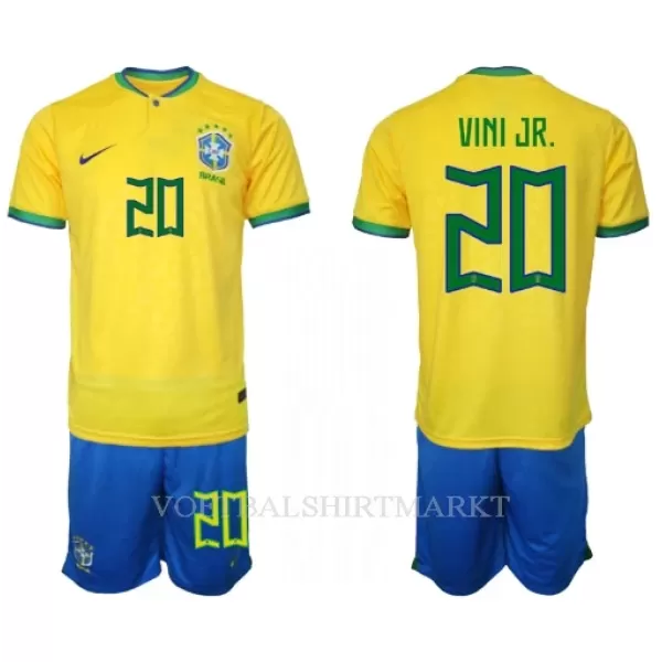 Brazilië Vini JR 20 Tenue Kind Thuis WK 2022