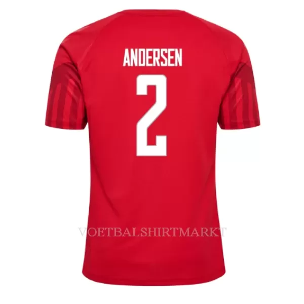 Denemarken Joachim Andersen 2 Shirt Heren Thuis WK 2022