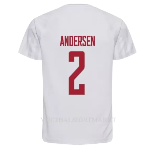 Denemarken Joachim Andersen 2 Shirt Heren Uit WK 2022