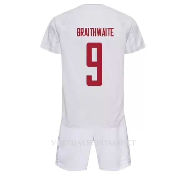 Denemarken Martin Braithwaite 9 Tenue Kind Uit WK 2022