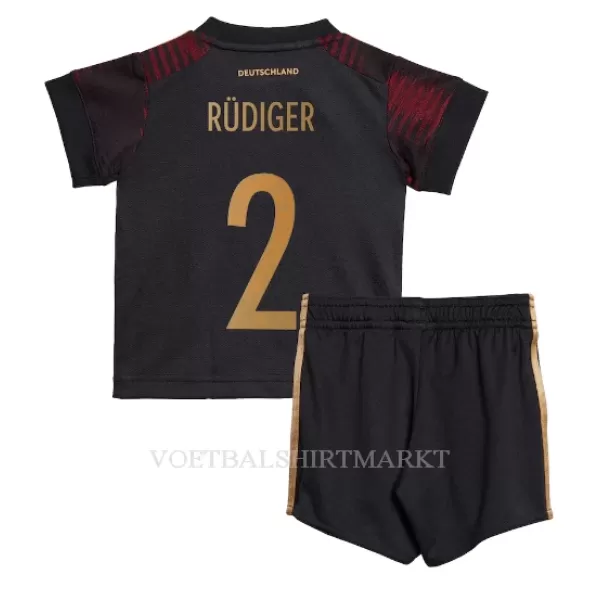 Duitsland Antonio Rudiger 2 Tenue Kind Uit WK 2022