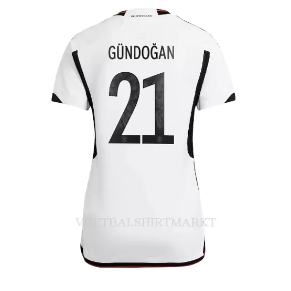 Duitsland Ilkay Gündogan 21 Shirt Dames Thuis WK 2022