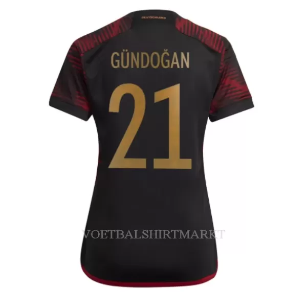 Duitsland Ilkay Gündogan 21 Shirt Dames Uit WK 2022