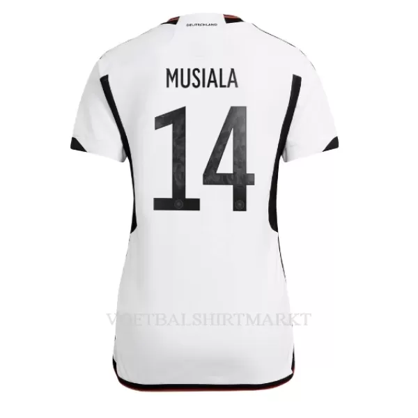 Duitsland Jamal Musiala 14 Shirt Dames Thuis WK 2022