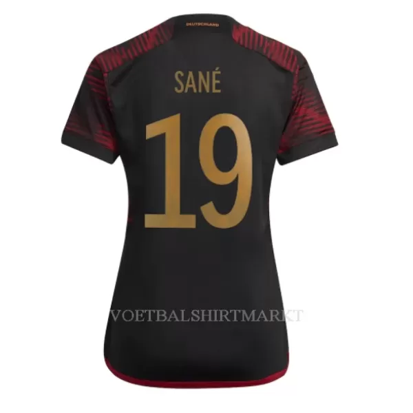 Duitsland Leroy Sané 19 Shirt Dames Uit WK 2022