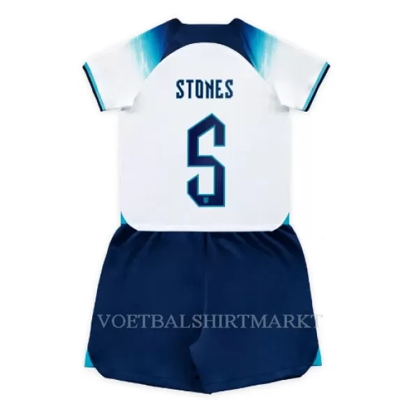 Engeland John Stones 5 Tenue Kind Thuis WK 2022