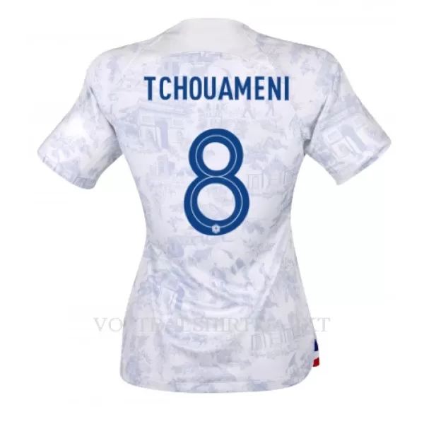 Frankrijk Aurelien Tchouaméni 8 Shirt Dames Uit WK 2022