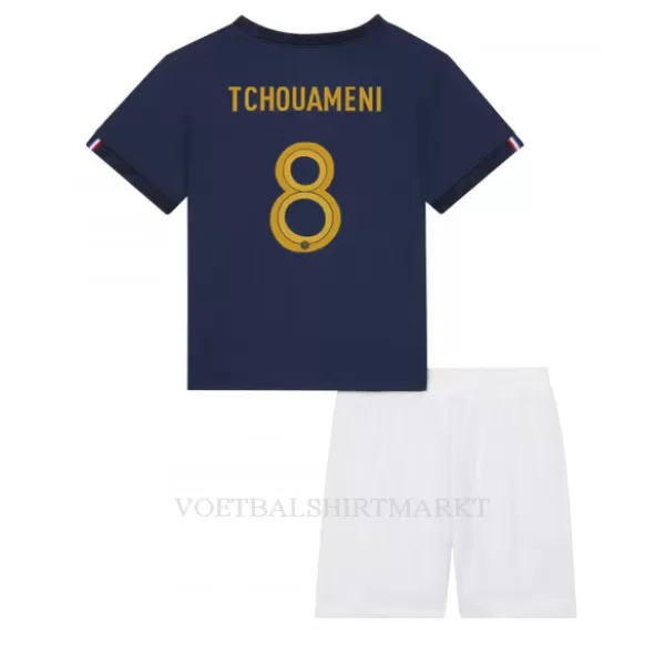 Frankrijk Aurelien Tchouaméni 8 Tenue Kind Thuis WK 2022