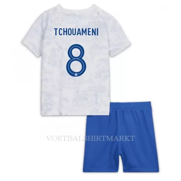 Frankrijk Aurelien Tchouaméni 8 Tenue Kind Uit WK 2022