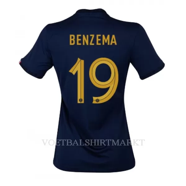 Frankrijk Karim Benzema 19 Shirt Dames Thuis WK 2022