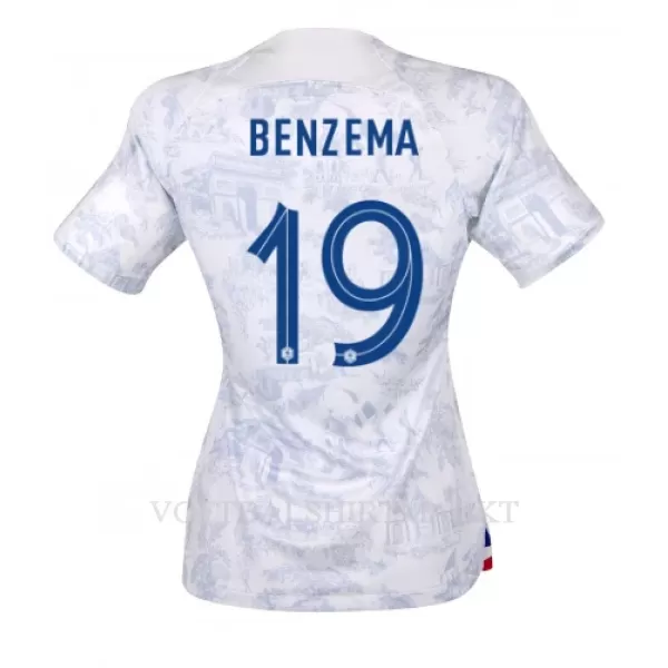 Frankrijk Karim Benzema 19 Shirt Dames Uit WK 2022