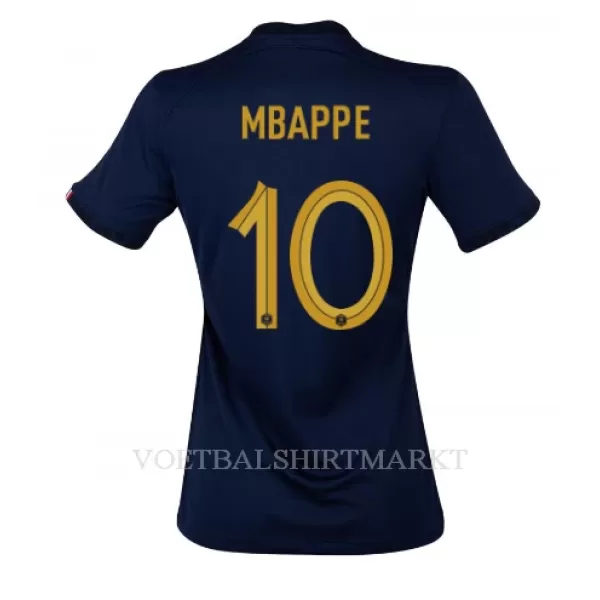 Frankrijk Kylian Mbappé 10 Shirt Dames Thuis WK 2022